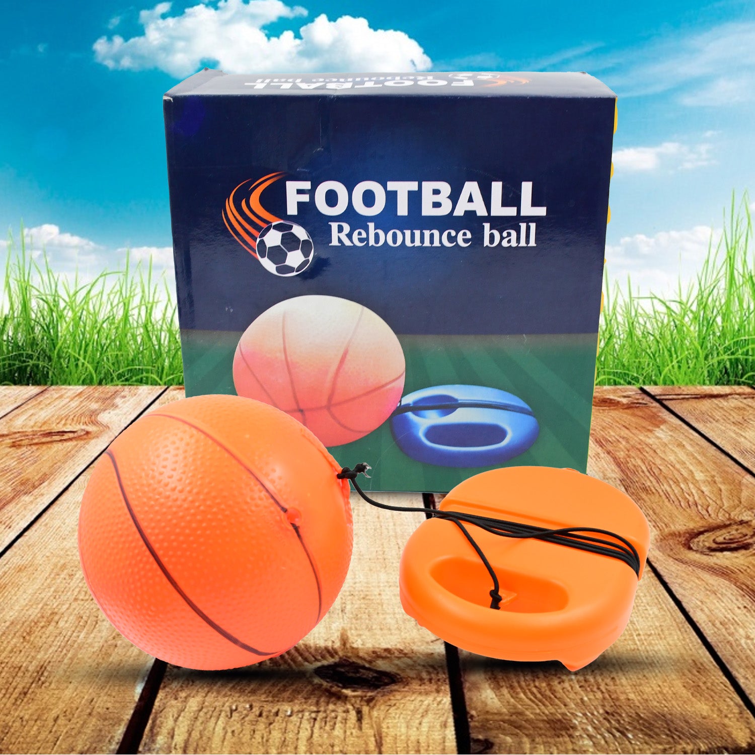 Football Rebound Ball With String (1 Set) Football Rebound Ball With String (1 Set)